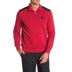 Michael Kors Men's Red 1/4 Zip Cotton Pullover Size XL